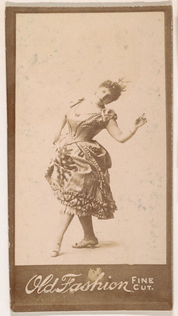 Dancer, from the Actresses series (N664) promoting Old Fashion Fine Cut Tobacco, Albumen photograph 