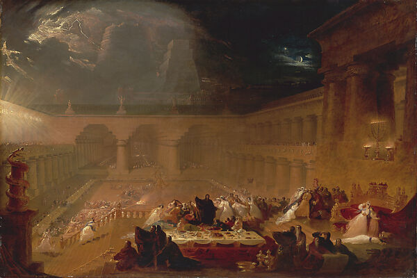 Belshazzar's Feast, John Martin (British, Haydon Bridge, Northumberland 1789–1854 Douglas, Isle of Man), Oil on canvas, British 