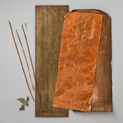 Sample copper sheet from Tiffany Studios