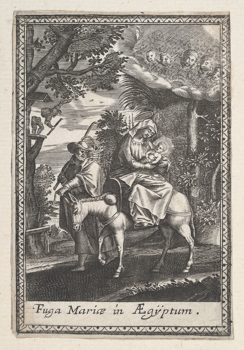 The Flight into Egypt, Anonymous, Engraving 