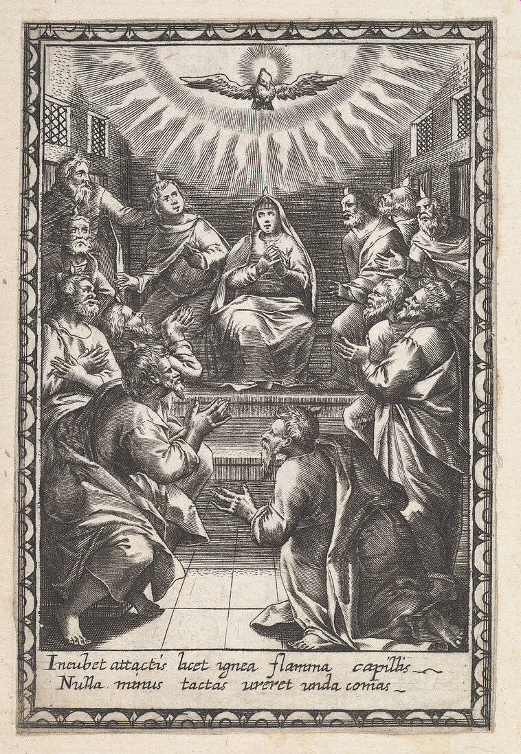 Pentecost, Anonymous, Engraving 