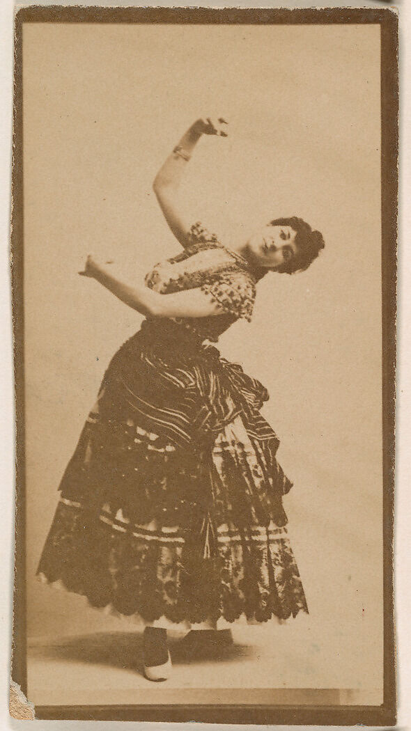 Dancer, from the Actresses series (N664) promoting Old Fashion Fine Cut Tobacco, Albumen photograph 