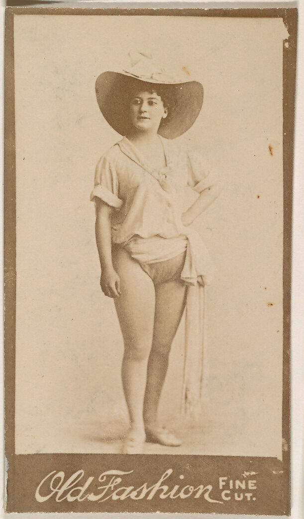 Actress wearing wide-brimmed hat, from the Actresses series (N664) promoting Old Fashion Fine Cut Tobacco, Albumen photograph 