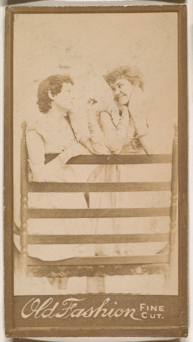 Two actresses, from the Actresses series (N664) promoting Old Fashion Fine Cut Tobacco, Albumen photograph 