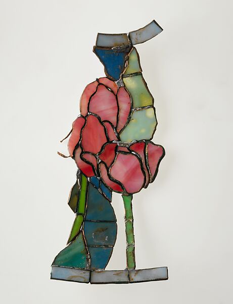 Sample pattern for a lamp shade, Tiffany Studios (1902–32), Metal, cloth, glass, American