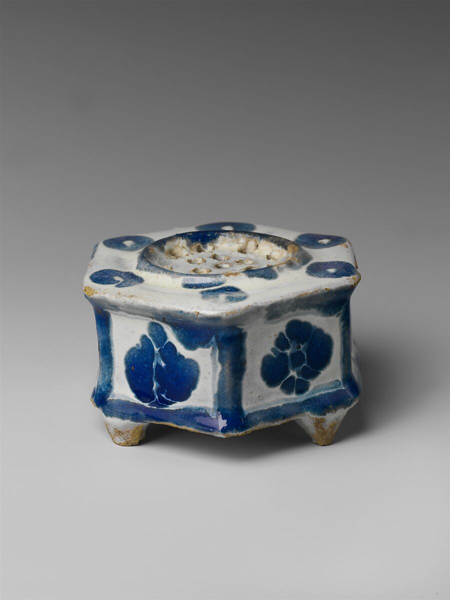 Sand Shaker, Tin-glazed earthenware, Mexican 