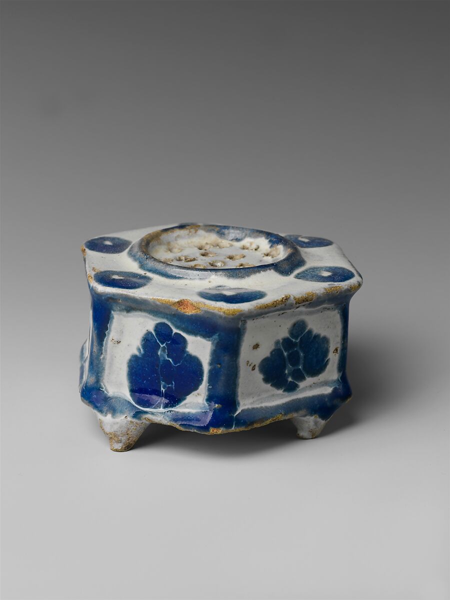 Sand Shaker, Tin-glazed earthenware, Mexican