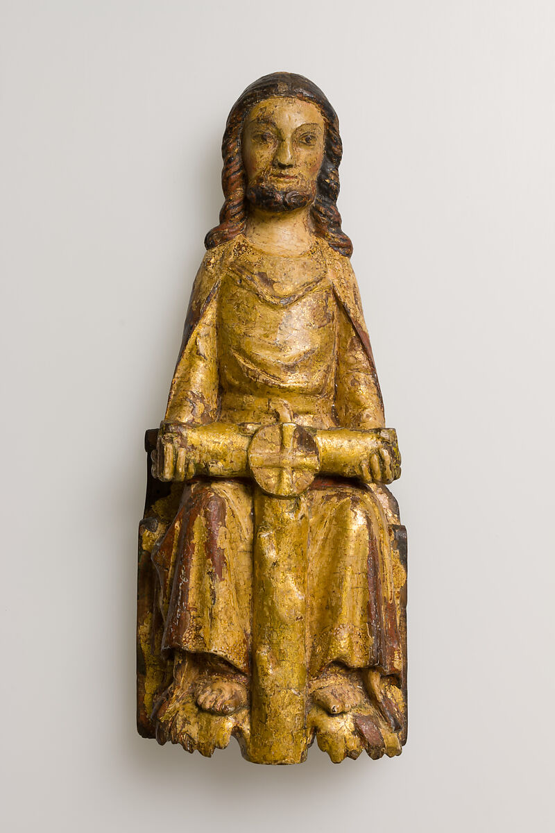 God of the Trinity, Limewood (?) with pastiglia, polychromy and gilding, German