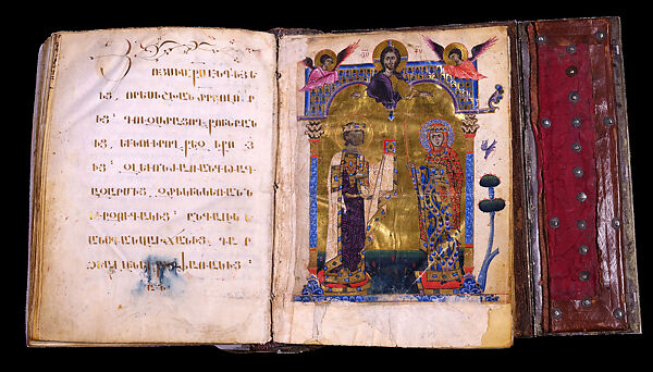 Gospel Book of Lady Keran and Prince Levon II, Toros Roslin (Armenian, ca. 1210–1270), Tempera, ink, and gold on parchment; 293 folios, Armenian 