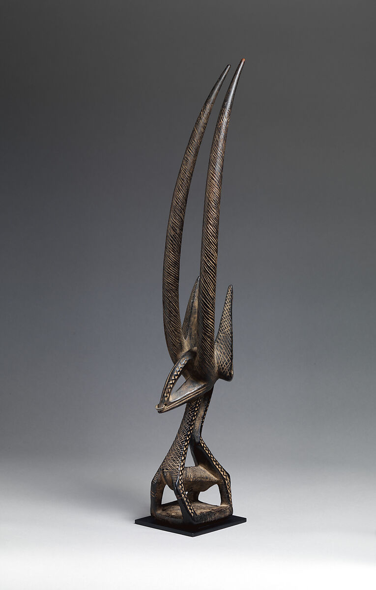 Male Ci Wara Crest from a Masquerade Ensemble, Bamana artist, Wood, metal, Bamana 