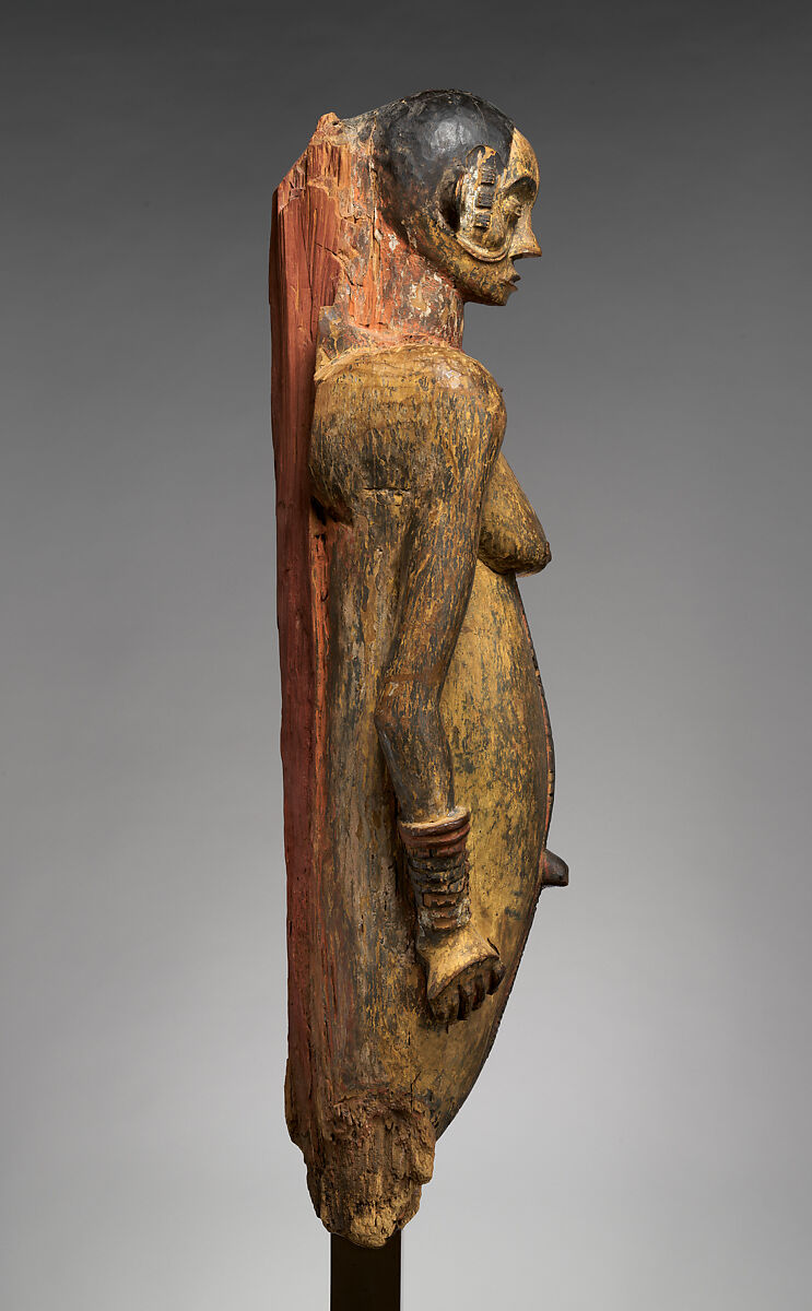 Female figure from an obu (house of images), Igbo artist, Wood, pigment, Igbo
