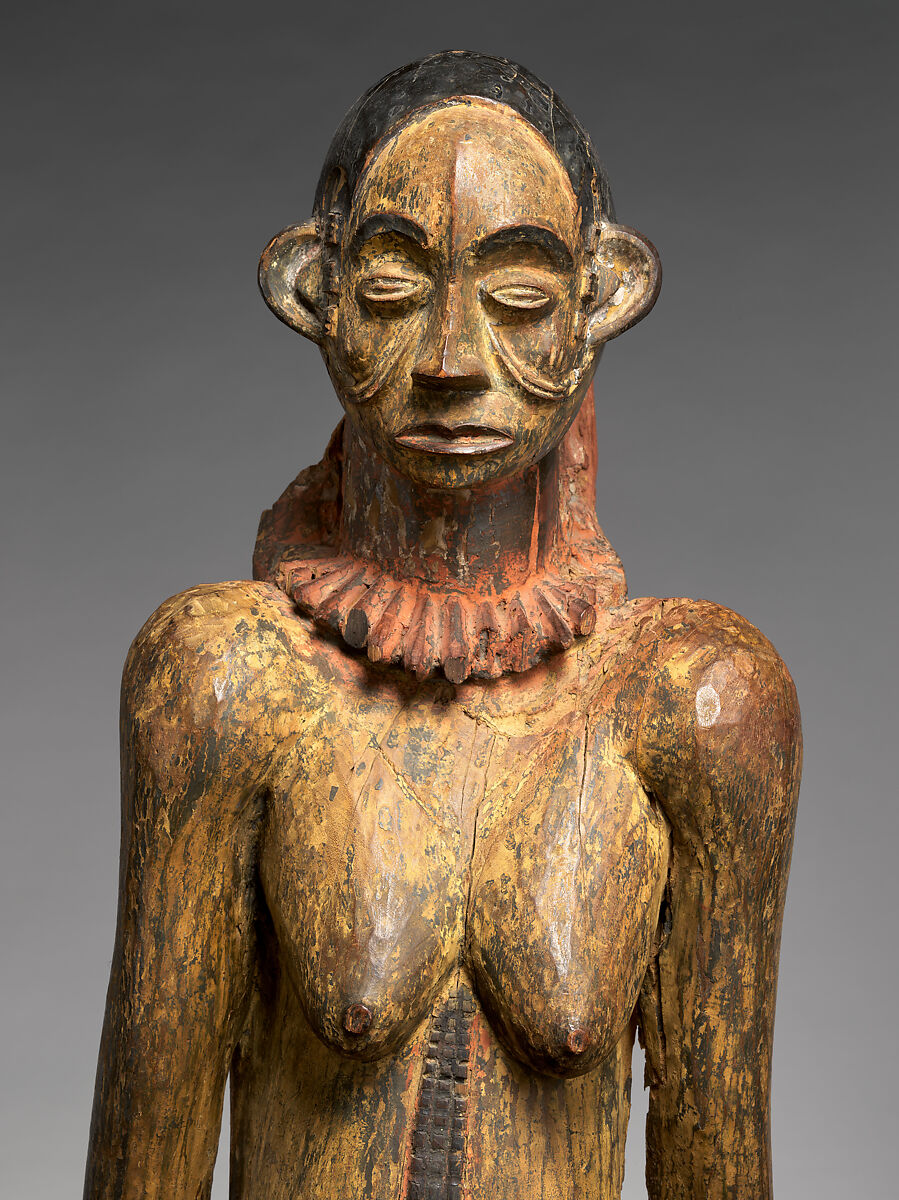 Female figure from an obu (house of images), Igbo artist, Wood, pigment, Igbo