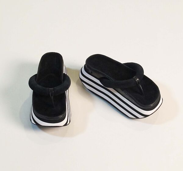 Shoes, Yohji Yamamoto (Japanese, born Tokyo, 1943), plastic (foam), Japanese 