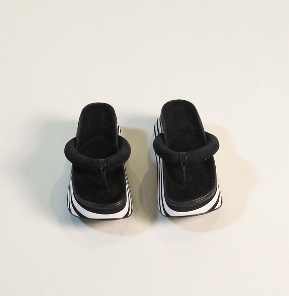 Shoes, Yohji Yamamoto (Japanese, born Tokyo, 1943), plastic (foam), Japanese