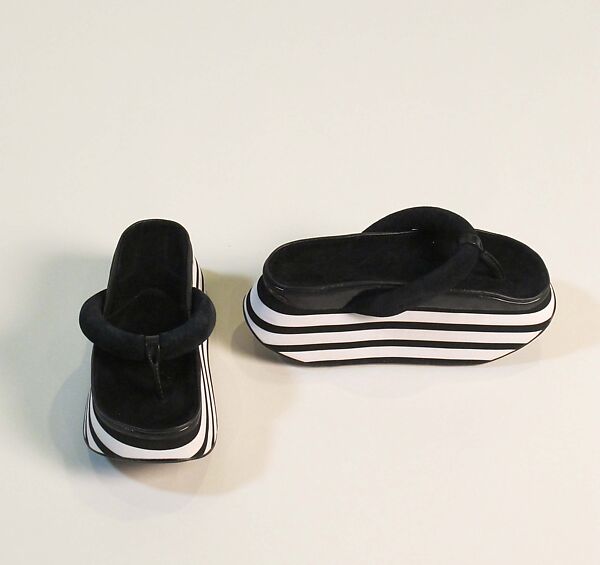 Shoes, Yohji Yamamoto (Japanese, born Tokyo, 1943), plastic (foam), Japanese