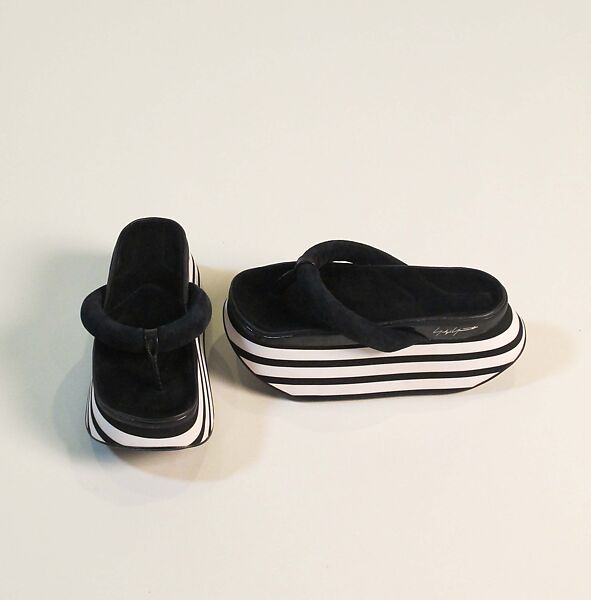 Shoes, Yohji Yamamoto (Japanese, born Tokyo, 1943), plastic (foam), Japanese
