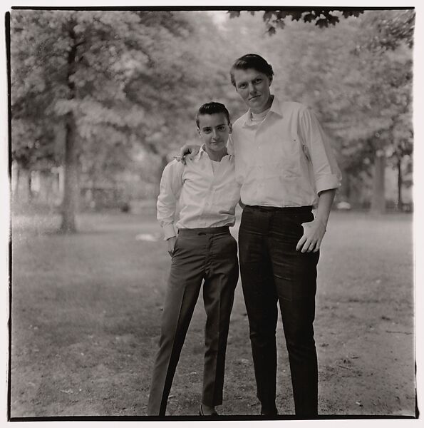 Two friends in the park, N.Y.C., Diane Arbus (American, New York 1923–1971 New York), Gelatin silver print 