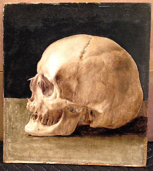 Skull on a Ledge, Hercules Segers? (Dutch, ca. 1590–ca. 1638), Oil on canvas 