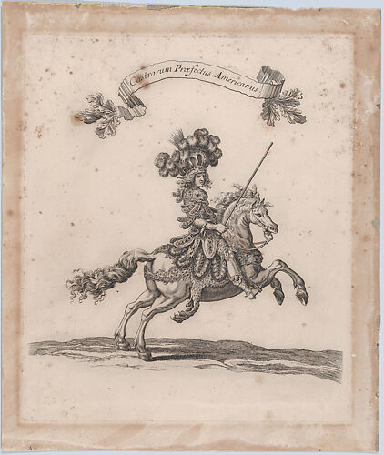 Castrorum Prœfectus Americanus, from 'Courses de Testes et de Bagues Faittes par Roy et par les Princes et Signeurs de sa Cour, en l'annee 1662' (Grand Carrousel)