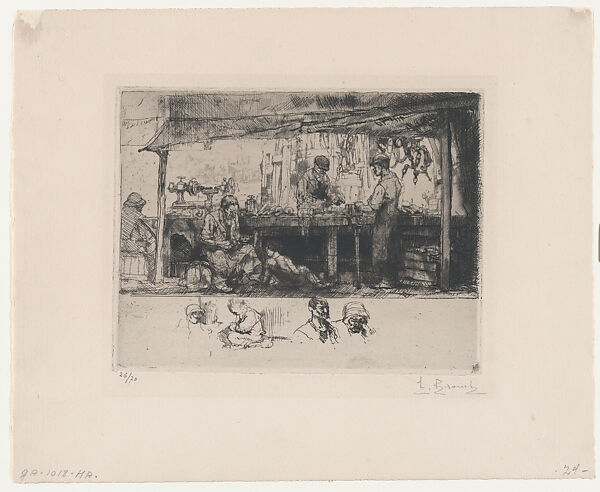 The Traveling Ironmongery, Auguste Brouet (French, Paris 1872–1941 Paris), Etching 