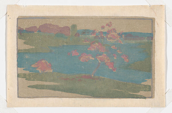 Nabby's Point, Arthur Wesley Dow (American, Ipswich, Massachusetts 1857–1922 New York State), Color woodcut on cream paper, American 
