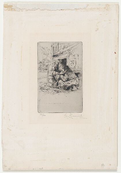 Design for Trade Card (Printseller), Auguste Brouet (French, Paris 1872–1941 Paris), Etching 