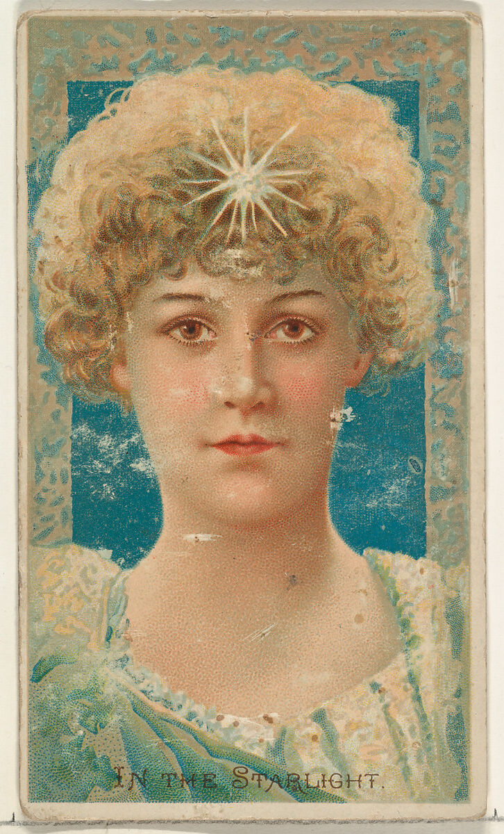 In the Starlight, from the Illustrated Songs series (N116) issued by W. Duke, Sons & Co. to promote Honest Long Cut Tobacco, Issued by W. Duke, Sons &amp; Co. (New York and Durham, N.C.), Commercial color lithograph 