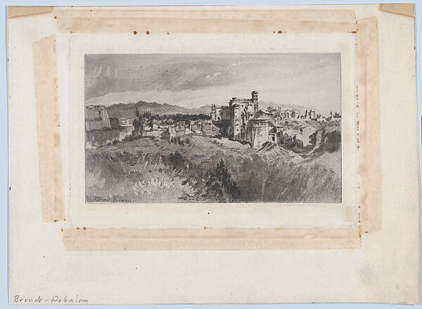 Quattro Coronati, Rome, from "The Portfolio", Alfred-Louis Brunet-Debaines (French, Le Havre 1845–1939 Hyères), Etching and aquatint 