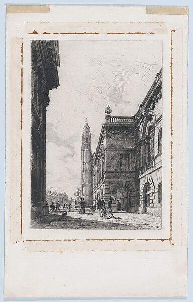 The Senate House, Cambridge, from "The Portfolio", Alfred-Louis Brunet-Debaines (French, Le Havre 1845–1939 Hyères), Etching 