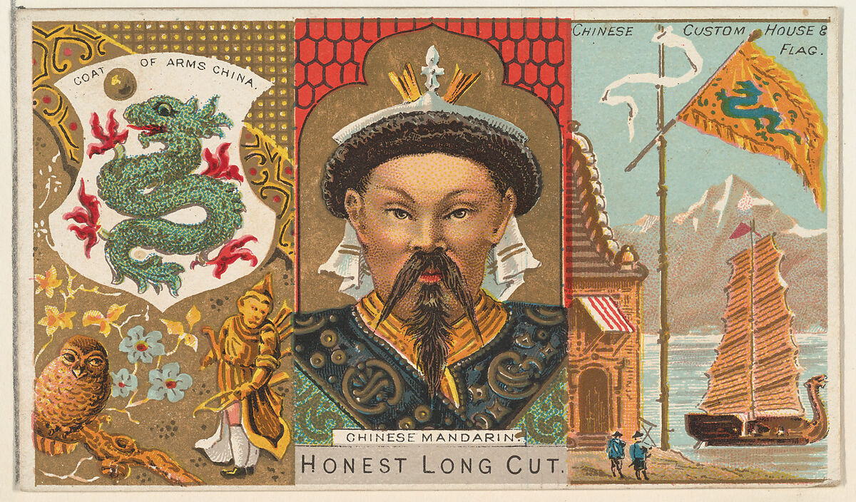 Chinese Mandarin, from the Rulers, Flags, and Coats of Arms series (N126-1) issued by W. Duke, Sons & Co., Issued by W. Duke, Sons &amp; Co. (New York and Durham, N.C.), Commercial color lithograph 