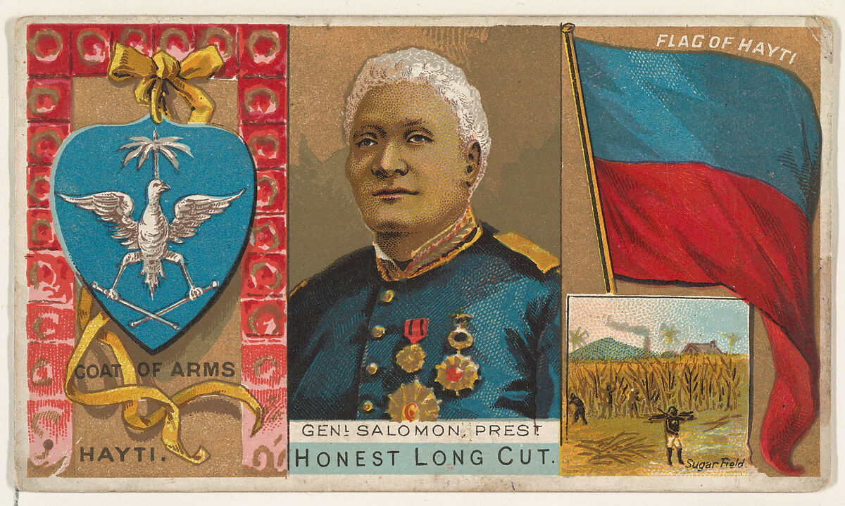 General Salomon, President of Haiti, from the Rulers, Flags, and Coats of Arms series (N126-1) issued by W. Duke, Sons & Co., Issued by W. Duke, Sons &amp; Co. (New York and Durham, N.C.), Commercial color lithograph 