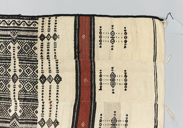 Khasa, or kaasa (personal covering), Fulani maabo, Handspun, handwoven wool, cotton, dye, Fulani peoples