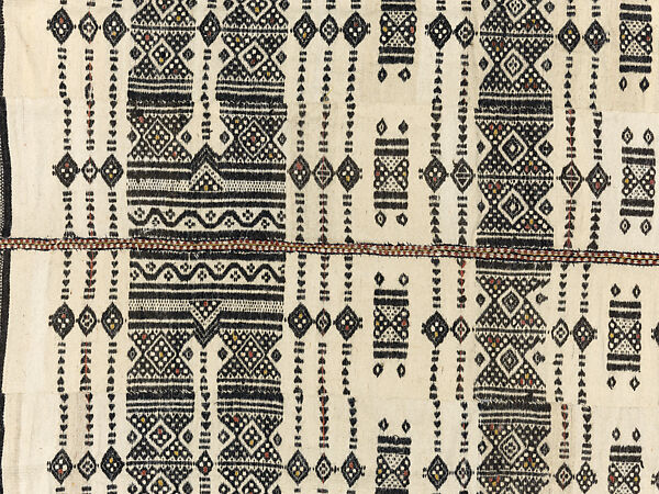 Khasa, or kaasa (personal covering), Fulani maabo, Handspun, handwoven wool, cotton, dye, Fulani peoples