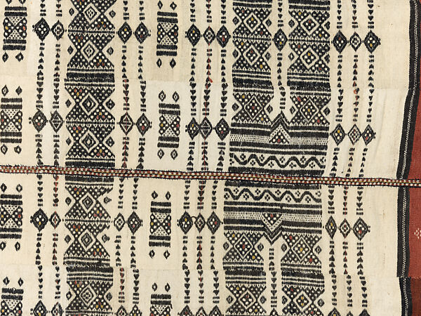 Khasa, or kaasa (personal covering), Fulani maabo, Handspun, handwoven wool, cotton, dye, Fulani peoples