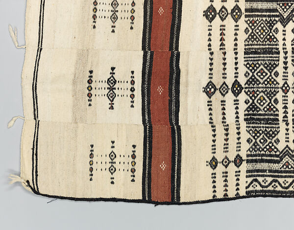 Khasa, or kaasa (personal covering), Fulani maabo, Handspun, handwoven wool, cotton, dye, Fulani peoples