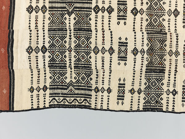 Khasa, or kaasa (personal covering), Fulani maabo, Handspun, handwoven wool, cotton, dye, Fulani peoples