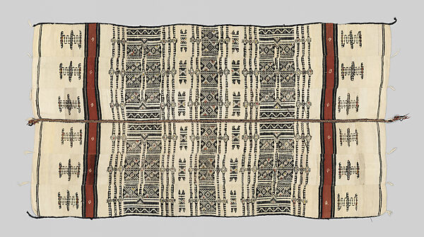 Khasa, or kaasa (personal covering), Fulani maabo, Handspun, handwoven wool, cotton, dye, Fulani peoples
