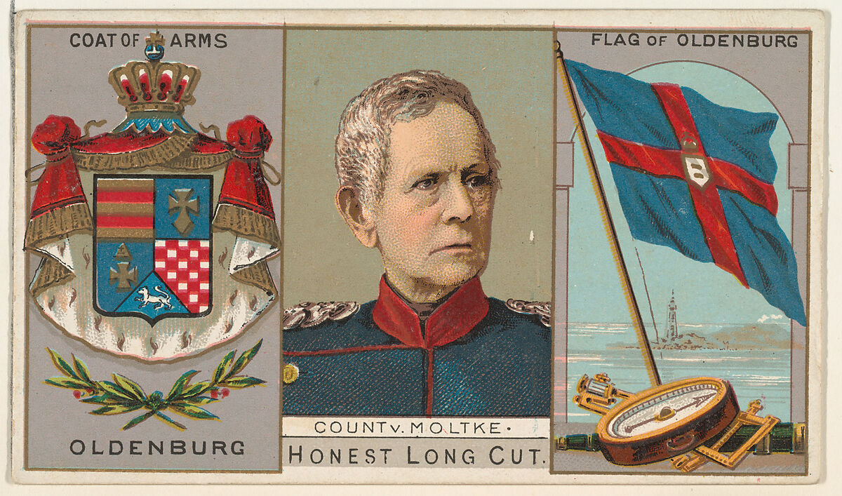 Count von Moltke, Oldenburg, from the Rulers, Flags, and Coats of Arms series (N126-1) issued by W. Duke, Sons & Co., Issued by W. Duke, Sons &amp; Co. (New York and Durham, N.C.), Commercial color lithograph 