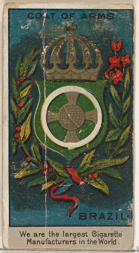 Pedro II, Emperor of Brazil, from the Rulers, Flags, and Coats of Arms series (N126-2) issued by W. Duke, Sons & Co., Issued by W. Duke, Sons &amp; Co. (New York and Durham, N.C.), Commercial color lithograph 