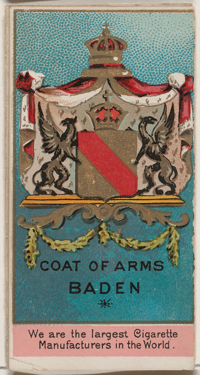 Frederic, Grand Duke of Baden, from the Rulers, Flags, and Coats of Arms series (N126-2) issued by W. Duke, Sons & Co., Issued by W. Duke, Sons &amp; Co. (New York and Durham, N.C.), Commercial color lithograph