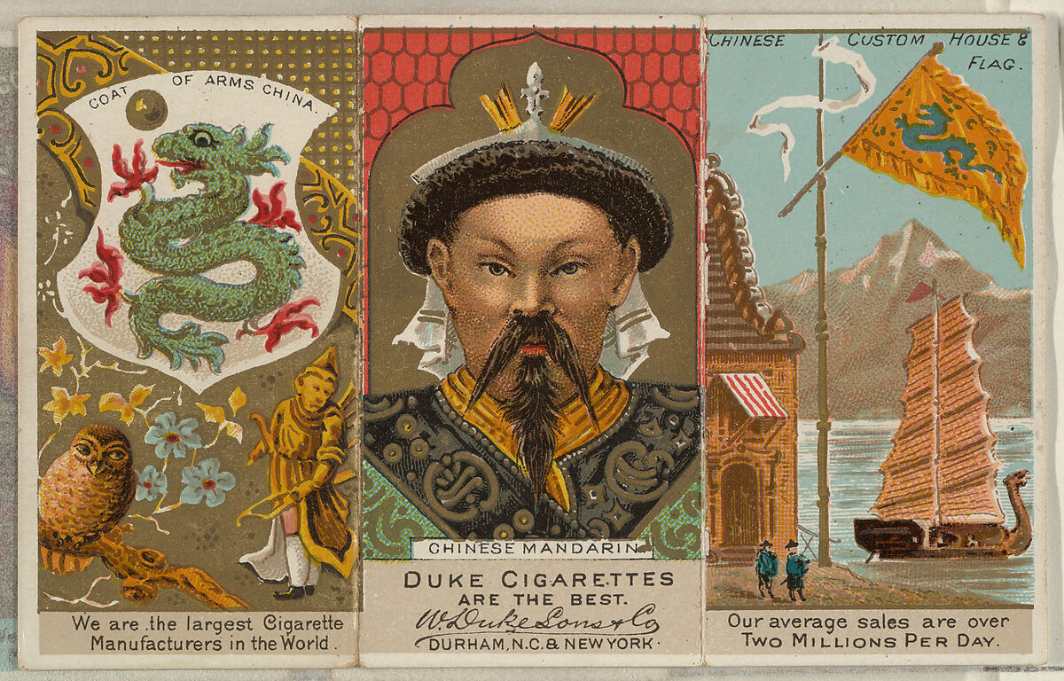 Chinese Mandarin, from the Rulers, Flags, and Coats of Arms series (N126-2) issued by W. Duke, Sons & Co., Issued by W. Duke, Sons &amp; Co. (New York and Durham, N.C.), Commercial color lithograph 