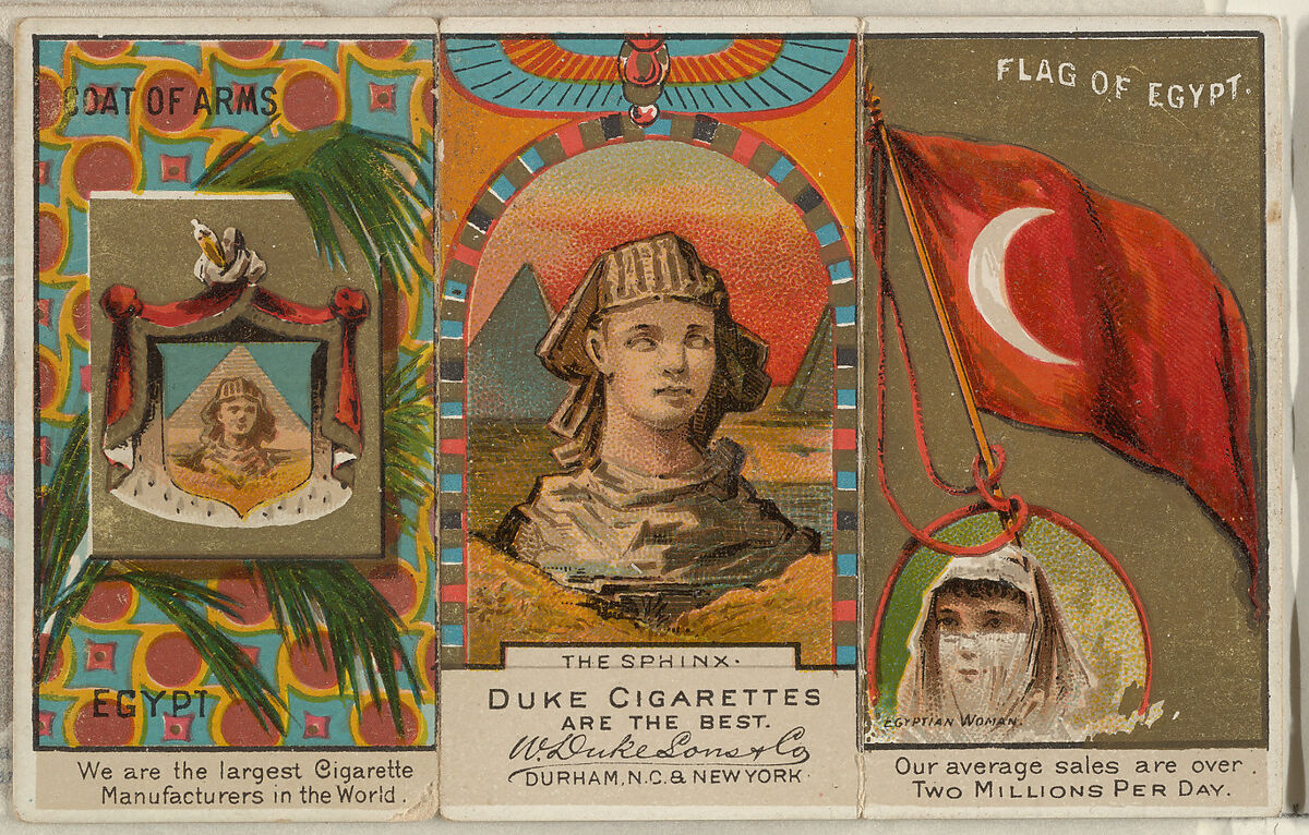 The Sphinx, from the Rulers, Flags, and Coats of Arms series (N126-2) issued by W. Duke, Sons & Co., Issued by W. Duke, Sons &amp; Co. (New York and Durham, N.C.), Commercial color lithograph