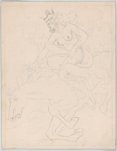 Titania (Shakespeare, Le songe d'une nuit d'été / A Midsummer Night's Dream), Umberto Brunelleschi (Italian, Montemurlo, 1879–1949 Paris), Graphite 