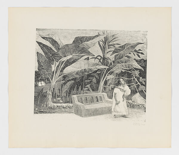 The garden of Hecelchacán, from 'Estampas de Yucatan' (1946), Alfredo Zalce (Mexican, Pátzcuaro, Michoacán 1908–2003 Morelia), Lithograph 