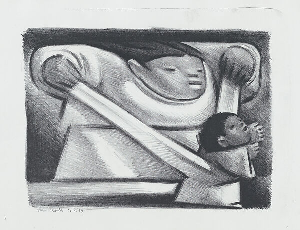 First Steps (to the right), Jean Charlot (French, Paris 1898–1979 Honolulu, Hawaii), Lithograph on stone 