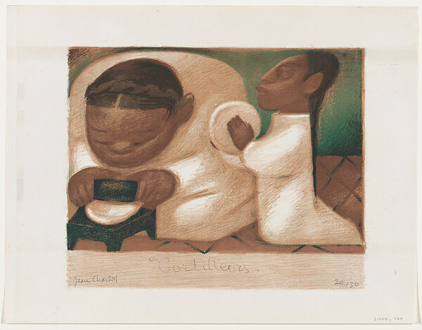 Tortilla makers, Jean Charlot (French, Paris 1898–1979 Honolulu, Hawaii), Colour lithograph on aluminium 