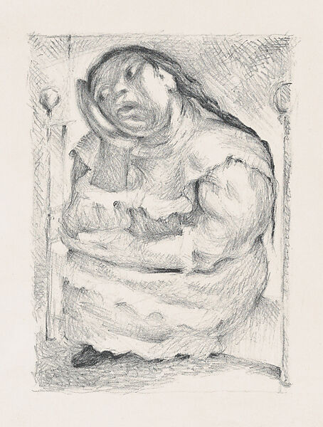 Two images of Luz Jiménez seated, at left resting her head in her hand, at right, resting her head in both hands, Jean Charlot (French, Paris 1898–1979 Honolulu, Hawaii), Lithographs on zinc 
