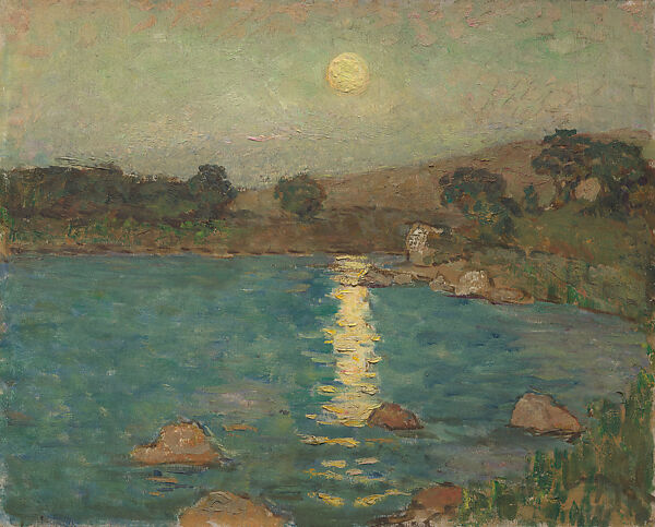 Moonlight, Edith Mitchill Prellwitz (American, 1865–1944), Oil on panel, American 