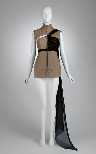 Ensemble, Maison Margiela (French, founded 1988), linen, cotton, silk, elastic, metal, French 