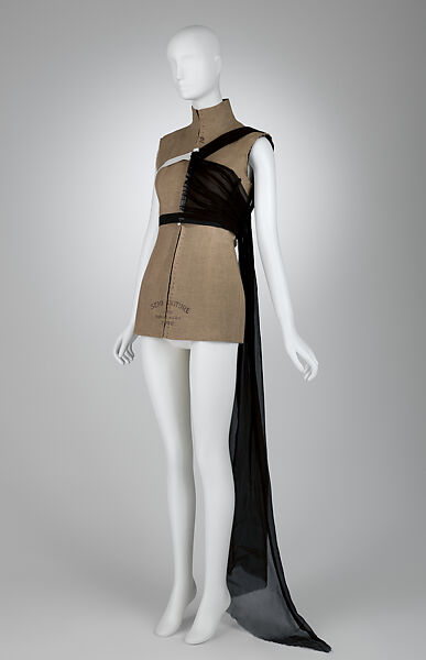 Ensemble, Maison Margiela (French, founded 1988), linen, cotton, silk, elastic, metal, French